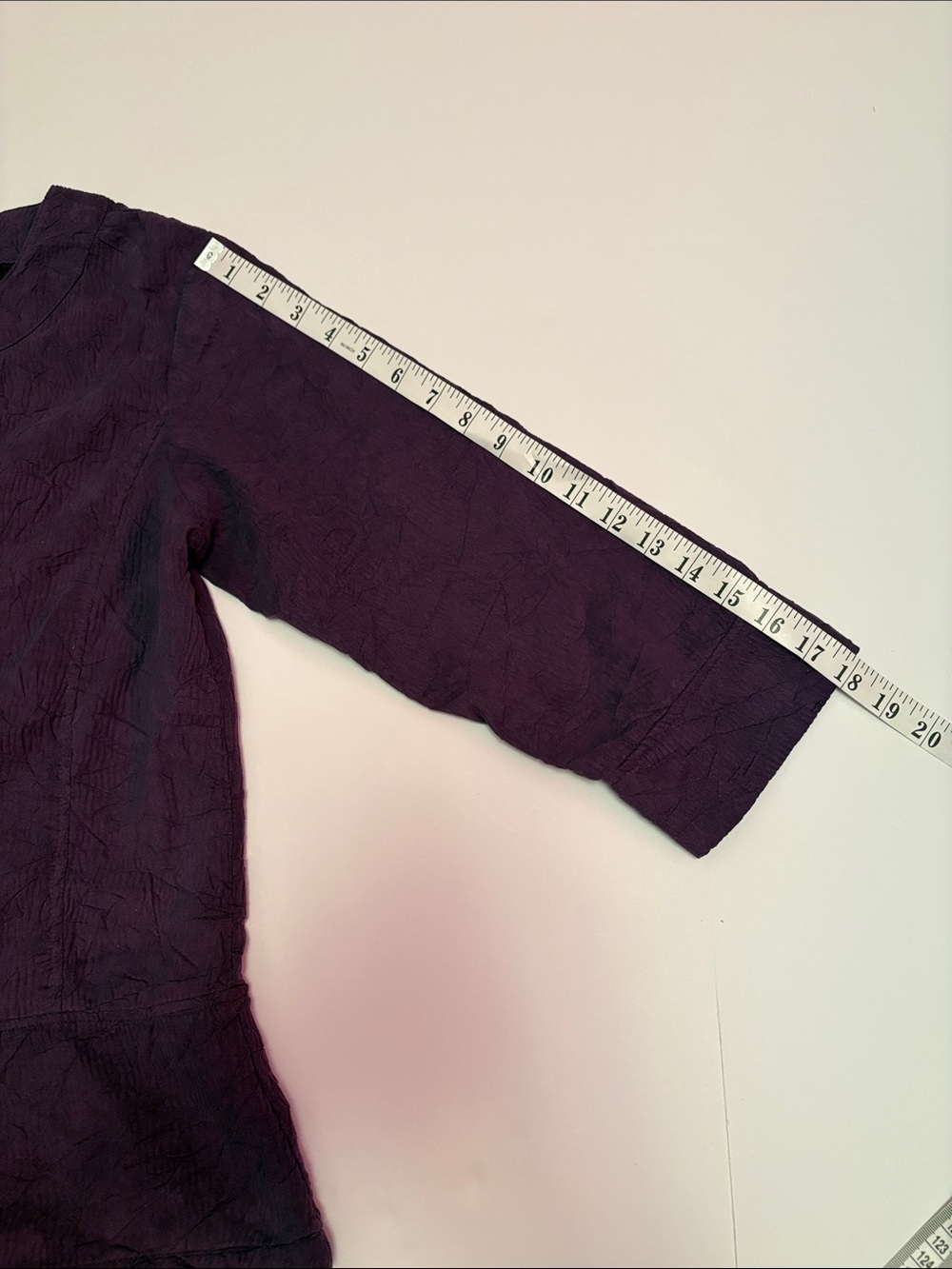 Coldwater Creek Purple Crinkle Textured Collarless Jacket, women’s Sz 8. - Picture 16 of 16